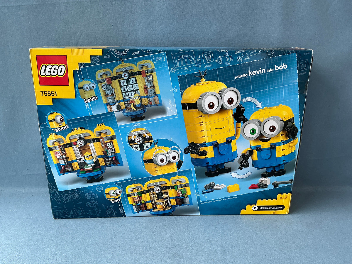 LEGO Minions. Brick Built Minions and Their Lair. Used. 75551. (Extra parts to build all 3 minions!)