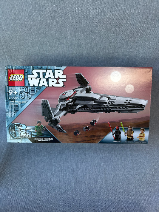 LEGO Star Wars. Darth Mauls Sith Infiltrator. (Reddish brown Qui-Gon Jinn). 75383.