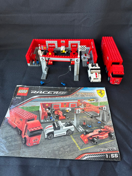 LEGO Racers. Ferrari F1 Pit. 8155. Used