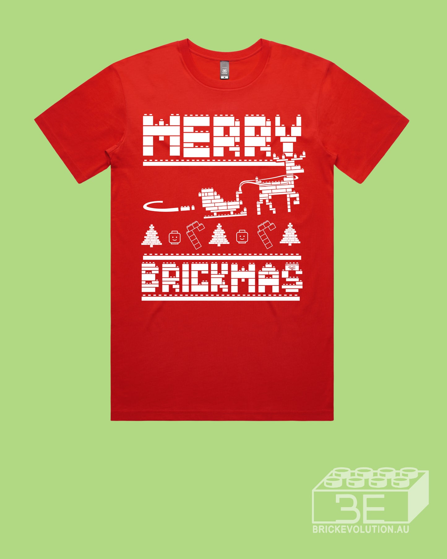 Christmas T Shirt. Merry Brickmas Design.