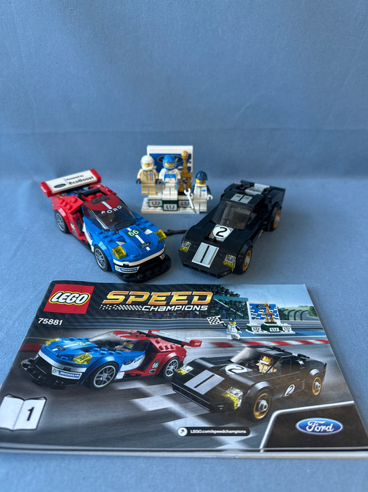 LEGO Speed Champions. 2016 Ford GT and 1966 Ford GT40. 75881. (Used)