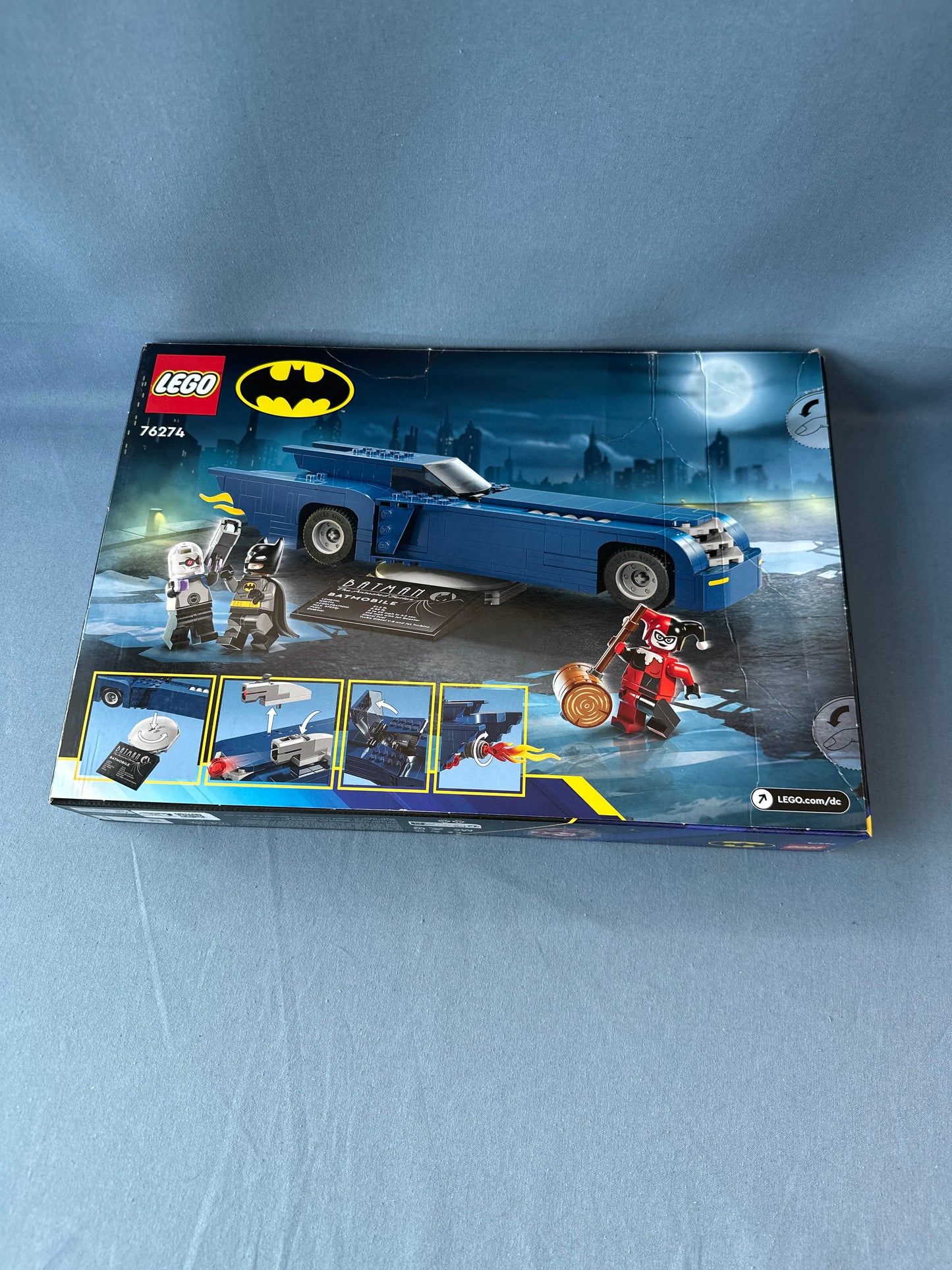 LEGO DC. Batman with the Batmobile vs Harley Quinn and Mr Freeze. 76274