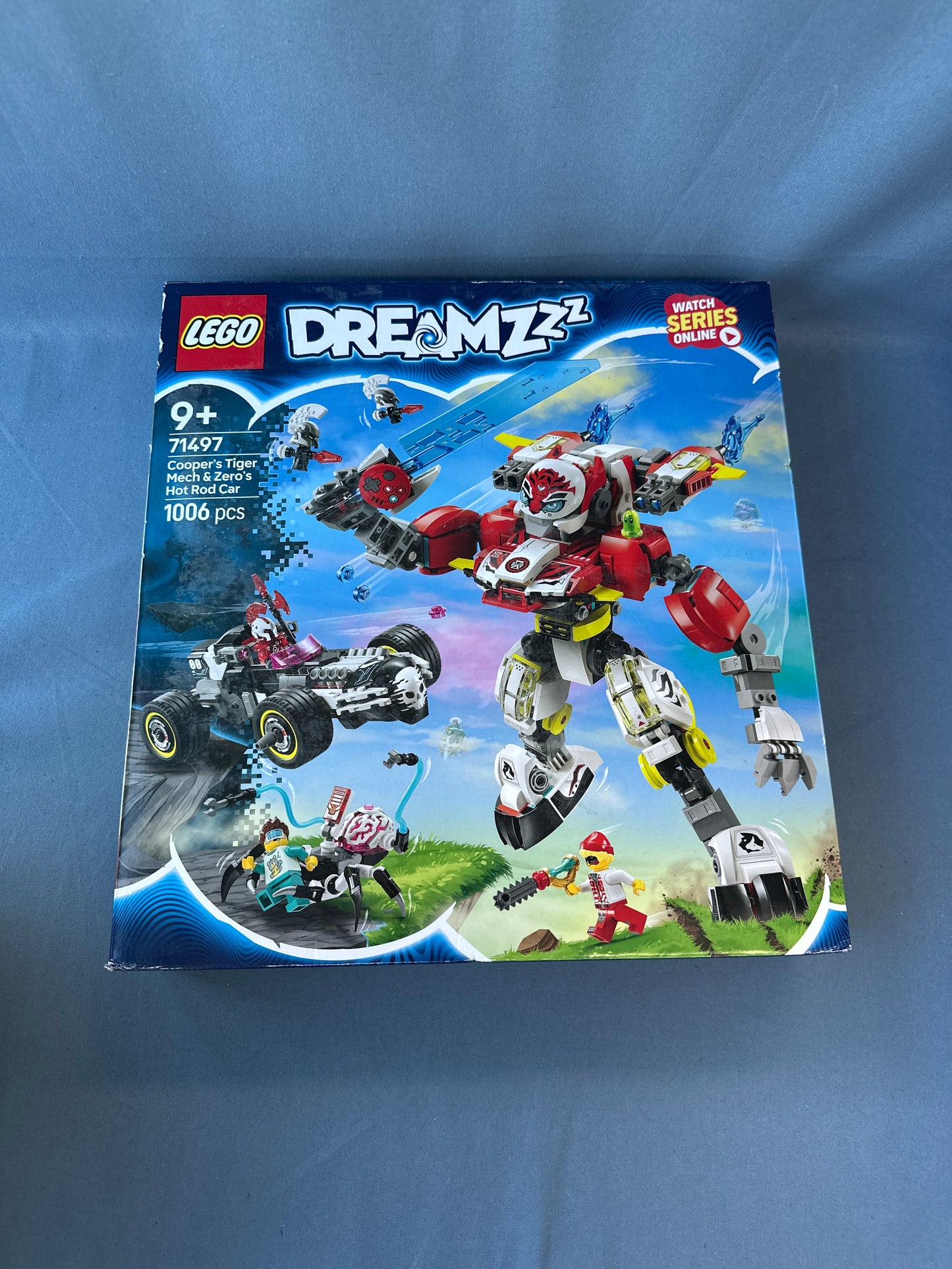 LEGO Dreamzzz. Cooper’s Tiger Mech and Zero’s Hot Rod Car. 71497