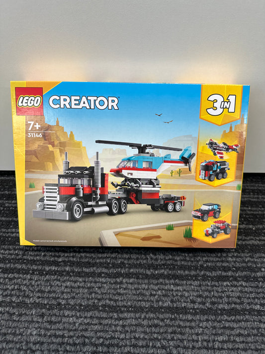 Flatbed Truck with Helicopter. New. 31146