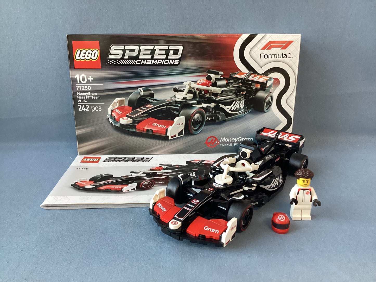 LEGO. Speed Champions. MoneyGram Haas Team VF-24 Race Car. 77250. Used