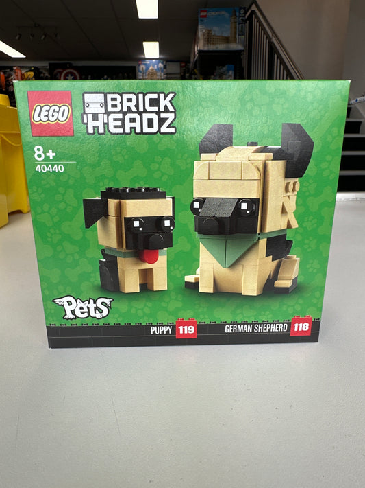 LEGO BrickHeadz. Puppy and German shepherd. 40440. New