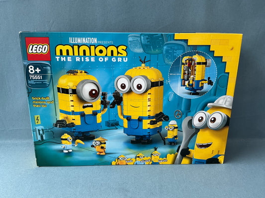 LEGO Minions. Brick Built Minions and Their Lair. Used. 75551. (Extra parts to build all 3 minions!)