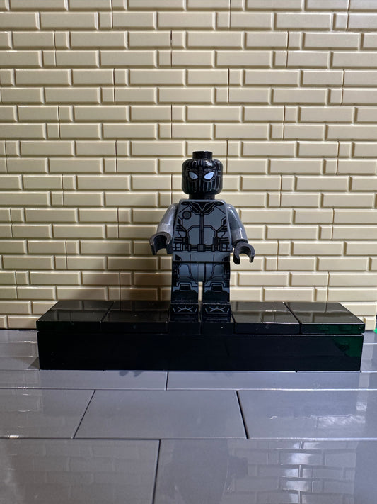 LEGO Minifigure. Spider Man black and grey suit. sh0578