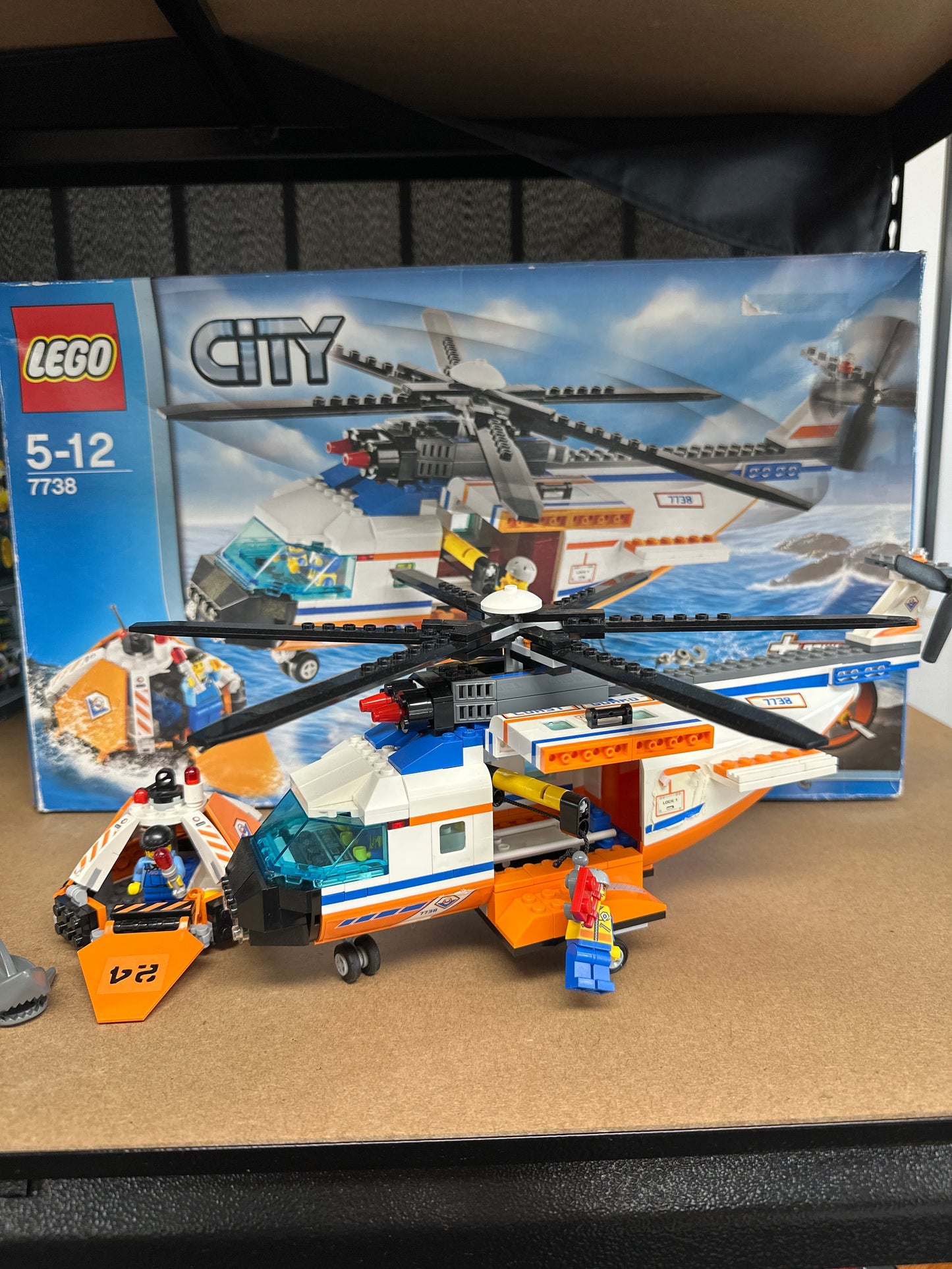 LEGO City. Coast Guard Helicopter & Life Raft. 7738. Used